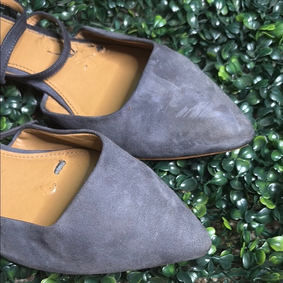 J. Crew Gray Suede Heels with Strappy Design - Picture 3 of 6